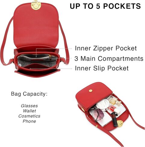 Scarleton Crossbody Bags for Women, Quilted Shoulder Bag, Lightweight Gold Chain Purses for Women, Crossbody Bag, H2089 in Kuwait