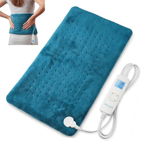 SereneLife Full Body Electric Heating Pad - Portable Washable Large Warming Blanket Heat Pack Therapy Pad w/Auto Shut Off for Back Neck Shoulder Foot Muscle Pain Menstrual Period Cramps- SLHP24L.9 in Saudi Arabia