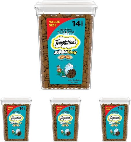 Temptations Jumbo Stuff Crunchy and Soft Cat Treats Tempting Tuna Flavor, (10) 5.3 oz. Pouches in Saudi Arabia