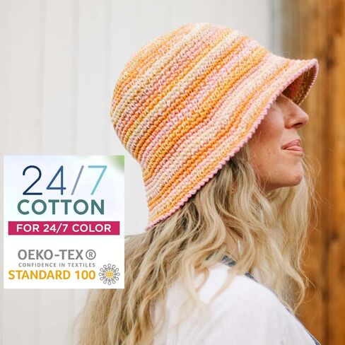 Lion Brand 24/7 Cotton Yarn, Lightweight Yarn for Knitting, Crocheting, and Crafts, White, 1 Pack in Kuwait