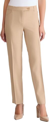 Jones New York Women's Bi Stretch Fly Front Duke Slim Leg Pant-Praline in Kuwait