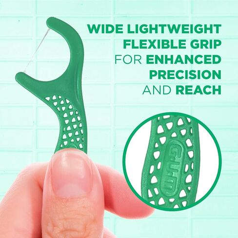 GUM - 889DD Professional Clean Flossers Extra Strong Flosser Pick, Fresh Mint, 150 Count (Pack of 4) in Saudi Arabia