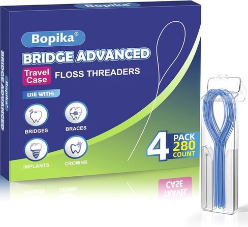 Floss Threaders Dental Floss for Braces, Bridges, and Implants 100 Count in Saudi Arabia