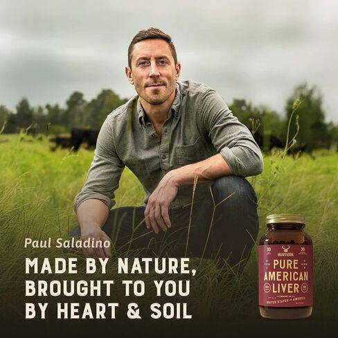 HEART & SOIL Beef Organs Complex — Grass Fed Liver, Heart, Kidney, Pancreas, and Spleen for Complete Nose to Tail Nutrition (180 Capsules) in Saudi Arabia
