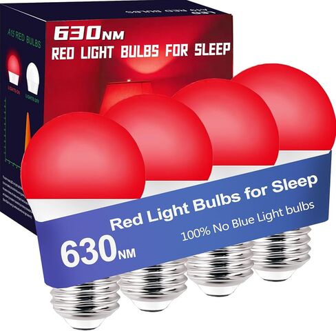 Amber Sleep Light Bulbs Dimmable, Blue Light Blocking, A15 E26 5W(40 Watt Equivalent) Dim Light Bulb,1800K Warm Light Bulbs for Healthy Sleep, Bedroom, Kids Room, 4-Pack in Saudi Arabia