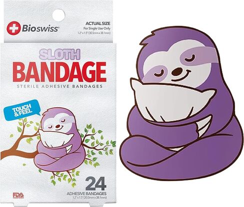 BioSwiss Bandages, Animal Print Shaped Self Adhesive Bandage, Latex Free Sterile Wound Care, 50 Count in Kuwait
