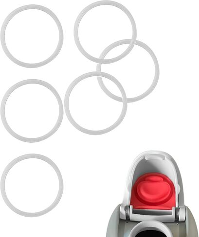 6 Pack Replacement Water Bottle Gasket Replacement for Owala FreeSip,Silicone Lid Seal Sealing Gaskets Accessories Replacement Parts Compatible with Owala Stainless Steel Cup (Clear) in Saudi Arabia
