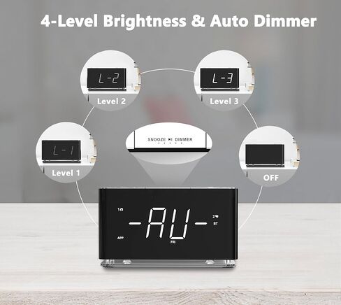 iTOMA Alarm Clock Radio with Bluetooth, Dual Alarm, Dimmable LED Display, 16 Levels Volume, FM Radio with Sleep Timer, Nightlight, Snooze, 12/24H CKS507U in Saudi Arabia