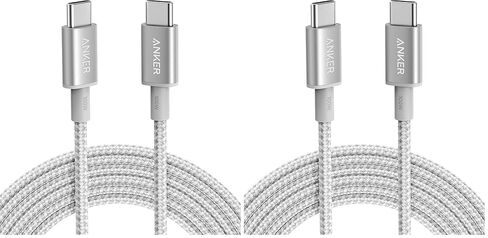 Anker 333 USB C إلى كابل 3 حزم (3.3 قدم + 6 قدم + 10 قدم، 100 واط)، نوع 2.0 شحن سريع لجهاز MacBook Pro 2020، iPad Air 4، Samsung Galaxy S21، Pixel، Switch، LG (أسود) in Kuwait