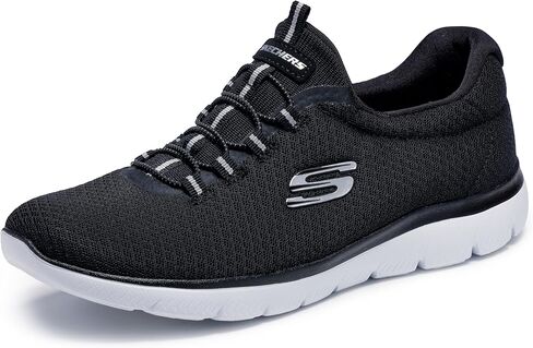 Skechers Women's Summits Sneaker, Charcoal/Green, 10 in Saudi Arabia