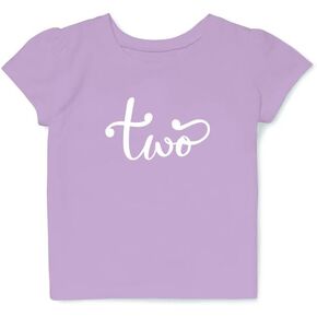Wild and Happy Birthday Girl Shirt for Toddler 2nd Bday Party Number Tshirt Outfit Pink 2T & 3T in Kuwait