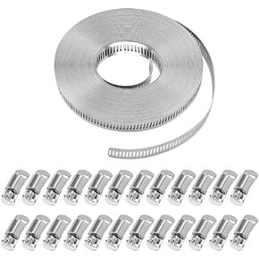 20 Pack 10 Inch Large Hose Clamps, Premium 304 Stainless Steel Duct Clamps for Various Applications in Saudi Arabia