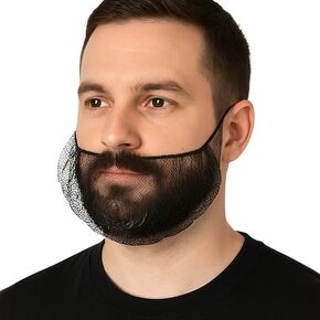 100Pcs Disposable Nylon Beard Nets - Breathable & Durable - 19" - Black in Saudi Arabia