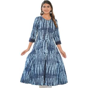 Yash Gallery Women's Tie & Dye Printed Anarkali Kurta for Women in Saudi Arabia