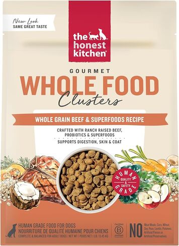 The Honest Kitchen Whole Food Clusters Whole Grain Beef & Oat Dry Dog Food, 20 lb Bag in Kuwait