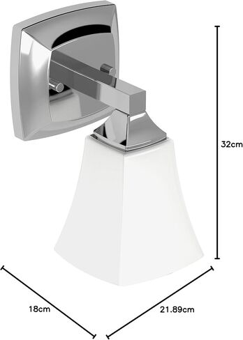 MOEN YB5161CH VOSS 1 Light Dual Mostt Bath Bathite Banity مع الزجاج المتجمد والكروم in Kuwait