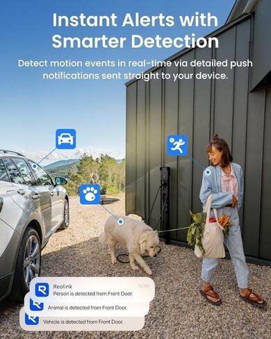 REOLINK 4K 8MP Outdoor Security Camera with 5X Optical Zoom, Wi-Fi 6 Tech, Smooth Remote Viewing with H.265 Recording, Color Night Vision, Human/Vehicle/Animal Detection, Two-Way Audio, RLC-811WA in Kuwait
