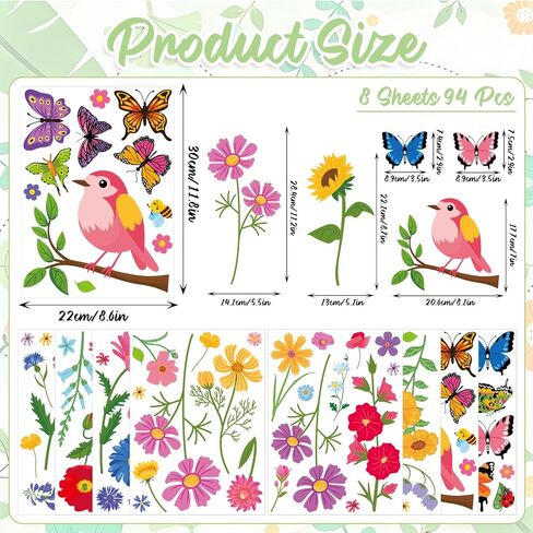 Valentine's Day Gnome Window Clings for Glass Window 9 Sheets 126 Pcs Happy Valentines Day Heart Gnome Window Stickers Decals Decorations Party Supplies for Wedding Anniversary Valentines in Saudi Arabia