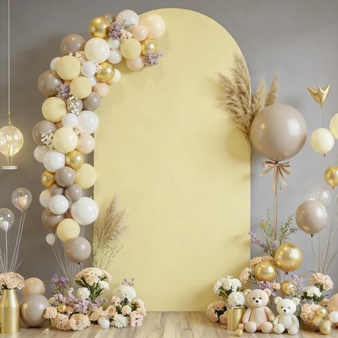 7.2FT Purple Arch Backdrop Cover - Spandex Fitted Wedding Arch Stand Covers Round Top Chiara Arch Backdrop Cover for Birthday Party Banquet Photo Background Decoration in Kuwait