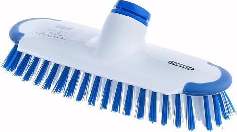 Superio Deck Scrub Brush with Long Handle 48 Inches, Heavy Duty Stiff Bristles Grout Scrubber with Scraper - Cleans Hot Tub, Swimming Pool, Granite Tiles, Bathroom, Patio, Kitchen, Wall and Deck in Kuwait