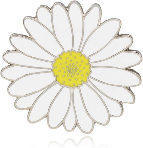 Daisy Flower Hard Enamel Pin in Saudi Arabia