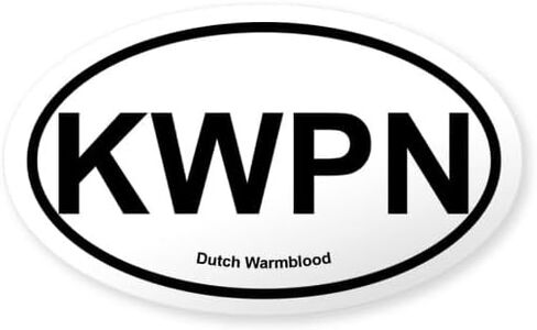 Cafepress KWPN DUTCH WARDBLOOD الملصق البيضاوي ملصق مصد السيارة in Kuwait