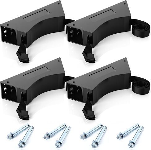 TrelaCo 6 Pcs Propane Tank Holder Gas Cylinder Wall Mounted Bracket Nitrogen Tank Holder with Screws and Safety Chain Supported 41 Inch for 4"-12" Diameter Nitrogen Tank(Black) in Saudi Arabia