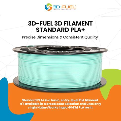 معيار الوقود ثلاثي الأبعاد PLA+ خيوط طباعة ثلاثية الأبعاد، صنع في الولايات المتحدة الأمريكية بدقة الأبعاد +/- 0.02 مم، 1 كجم 1.75 مم بكرة (2.2 رطل) باللون البرتقالي الخريفي in Kuwait