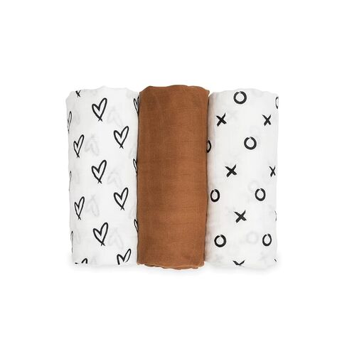 Lulujo Baby Set of 3 Deluxe Muslin Swaddle Blankets, Out at Sea, 47 x 47-Inch in Saudi Arabia