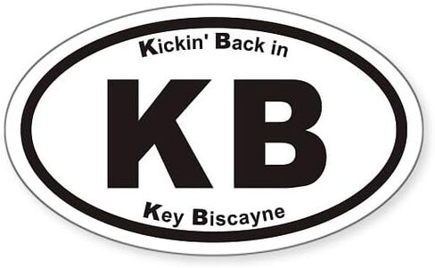 CafePress Kickin Back in Key Biscayne KB Euro Oval Sticker Oval Car Bumper Sticker in Saudi Arabia