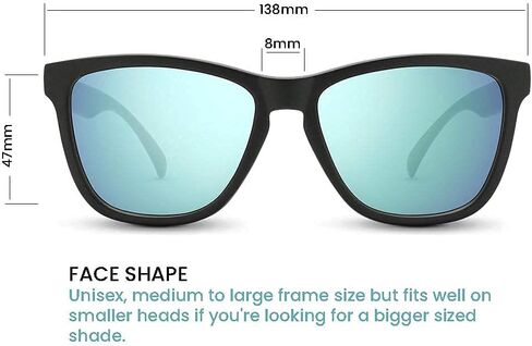 نظارات شمسية مستقطبة كلاسيكية للرجال والنساء مع حماية 100% من الأشعة فوق البنفسجية وإطارات مرنة T90 - Chucktown From in Kuwait