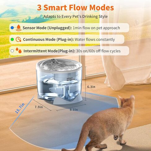 HoneyGuaridan W25/W18 Pet Water Fountain Replacement Carbon Filters 6 - Pack in Kuwait