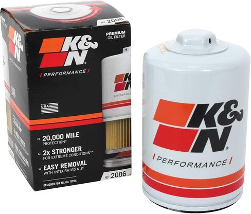 فلتر زيت ممتاز من K&N: يحمي المحرك الخاص بك: متوافق مع موديلات سيارات CHEVROLET/GMC/ BUICK/CADILLAC (انظر وصف المنتج للحصول على القائمة الكاملة للمركبات المتوافقة)، HP-2006 in Kuwait