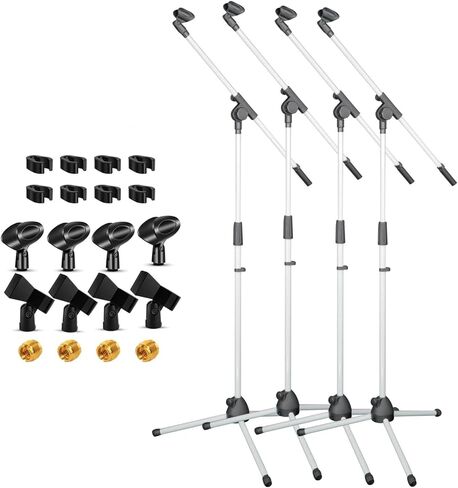 5 Core Tripod Mic Stand Floor 4pcs ارتفاع قابلة للتعديل 18-72 "حامل ذراع بوم بوم متين يقف ميكروفون قاعدة التمثال in Saudi Arabia