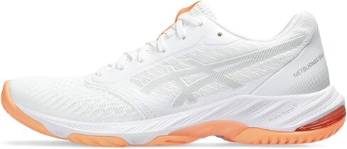 ASICS Women's Netburner Ballistic FlyteFoam 3 Volleyball Shoe, 9, White/Glacier Grey in Kuwait