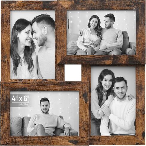 إطارات الصور المجمعة من SONGMICS، مقاس 4x6 لمجموعة ديكور الحائط المكونة من 12 قطعة، صور عائلية متعددة لديكور المعرض، عرض معلق، التجميع مطلوب، أسود in Kuwait