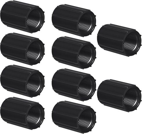 Yahenda 20 Pcs 1/2 Inch PVC Double Female Threaded Coupling Sprinkler Extension Riser Pipe Fitting Garden Drip Irrigation System NPT Coupler for Irrigation Tube Yard Sprinkler Riser Accessories in Saudi Arabia