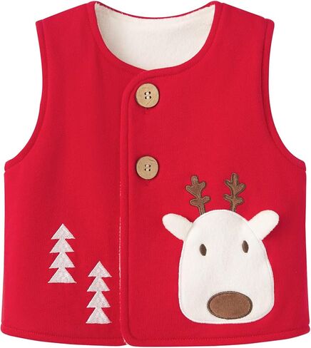 pureborn Baby Toddler Reversible Vest Warm Sleeveless Jacket Spring Winter Children Waistcoat in Saudi Arabia