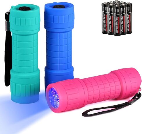 EverBrite 6-Pack Mini Flashlight Set, Small Multicolor Flashlights with Lanyard, 1W Led for Camping, Hiking, Emergencies, 18 AAA Batteries Included, Gift for Christmas Birthday Anniversary in Saudi Arabia