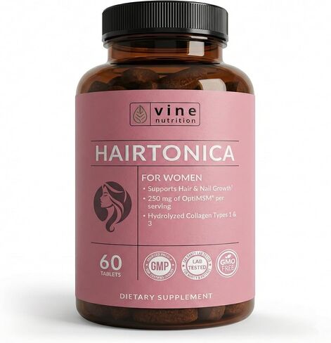 Hair Vitamins for Men Beard Growth MSM Powder Saw Palmetto Hairtonica | Extra Strength 315,000 mcg Biotin Keratin Collagen | May Help Support Hair Loss Greying & Thinning | 60 ct in Saudi Arabia