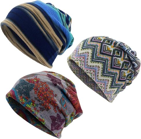 CIBIRICH Chemo Caps for Women Men Slouchy Beanies Cancer Headwear Sleep Hats Cotton Stretchy in Saudi Arabia