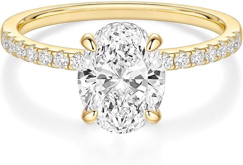 EAMTI 3CT 925 Sterling Silver Engagement Rings Oval Cut Cubic Zirconia CZ Wedding Promise Rings for Her Stunning Wedding Bands for Women Size 3-11 in Kuwait
