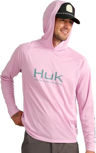 HUK Men's Pursuit Vented Long Sleeve Hoodie, Fishing Shirt with Hood in Saudi Arabia