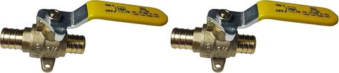 1 قطعة XFitting 3/4 '' PEX Ball صمام مع الأذن إسقاط ، نحاس ، مقبض معدني ، صمام كرة PEX B ، أصفر ، 0.75 بوصة in Saudi Arabia