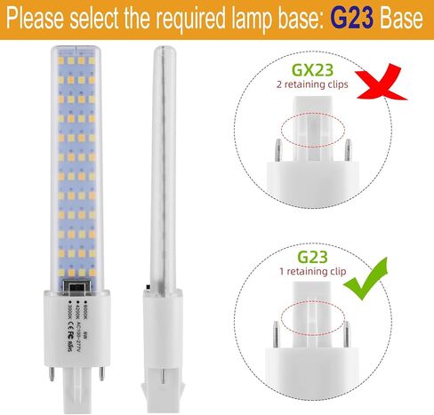 G23 LED Light Bulb 6W Replacement 13W CFL LED Stick PL Bulb G23-2 Pin Base, 3 Color Selectable 3000K/4200K/6000K 360° Beam Angle, Driven by 100-277V and CFL Ballast, 2 Pack (G23 6W, 3 Color) in Kuwait