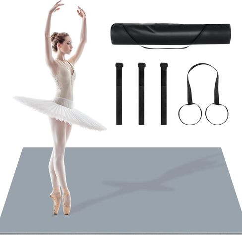 Professional Non-Slip Dance Floor Mat – Extra Thick 5mm Portable PVC Workout Pad for Ballet, Pilates & Fitness | Studio-Grade Grip, Durable Surface for Home, Gym, Events in Saudi Arabia