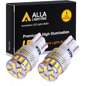 Alla Lighting T10 Wedge 194 LED Parking City Light 4014 18-SMD LED 194 لمبة فائقة السطوع T10 Wedge 194 168 2825 W5W 175 6000K مصابيح LED بيضاء زينون استبدال مصابيح إضاءة مواقف السيارات in Kuwait