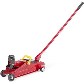 Amazon Basics Hydraulic Floor and Portable Car Jack, 2.2 Short Ton/ 2 Metric Ton/ 2 Tonne / 2000 kg Capacity, Slow Release, Red in Kuwait