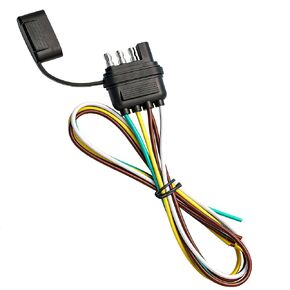 18 Inch Pure Copper 4 Pin 5 Wire Trailer Wiring Harness Plug Male End Replacement Connector for Trailer Hitch Wire Multi-Purpose Ship Lamp Dust Cover with Trailer Side 4-Pin Trail Lamp Plug in Saudi Arabia