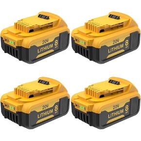 XAMP 8000mAh Lithium-ion Battery Replacement for 20V Max, DCB204 DCB206 DCB203 DCB200 DCB201 DCB181 DCB180 Compitable with 20V Tools (2 Pack) in Kuwait